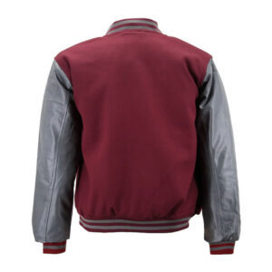 Two Tone Snap Button Varsity Bomber Jacket - Image 2