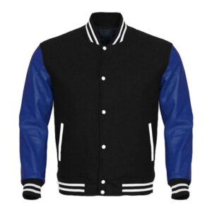 Baseball Black And Blue Varsity Jacket - Image 1