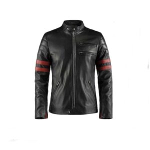 Lambskin Black Leather Fashion Jacket - Image 2