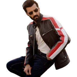 Cafe Racer Leather Jacket - Image 1