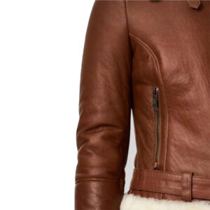 RAF Aviator  Sheepskin B3 Bomber Leather Jacket - Image 2