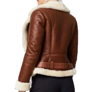 RAF Aviator  Sheepskin B3 Bomber Leather Jacket - Image 3