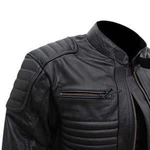 Black Stylish Motorbike Jacket - Image 4