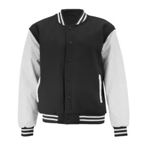 Black And White Baseball Varsity Jacket - Image 1