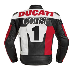 Ducati Corse Leather Motorbike Racing Jacket - Image 2