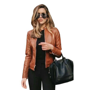 Lambskin Leather Slim Fit Style Fashion Jacket - Image 1