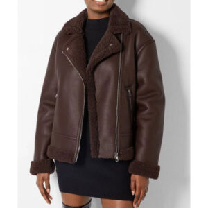 Shearling Aviator Biker Leather Jackets & Coat - Image 2