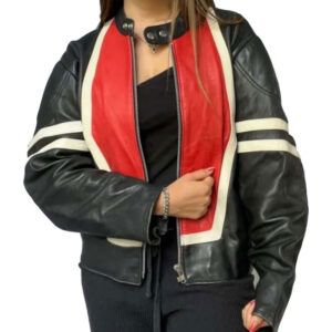 Motorcycle Biker Stylish Leather Jacket - Image 2