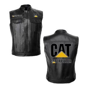 Black Leather Outdoor Vest - Image 3