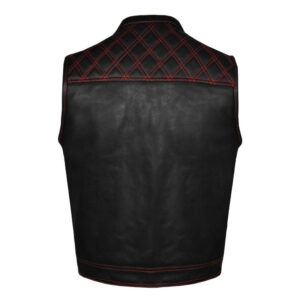 Handmade Genuine Leather Vest For Motorcycle Rider - Image 3