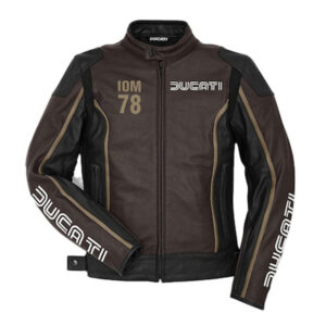 Real Ducati Motorbike Biker Racing Leather Jacket - Image 1