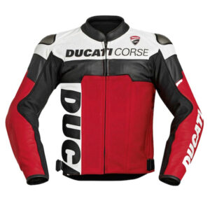 Ducati Corse Leather Motorbike Racing Jacket - Image 1