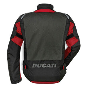 Ducati Motorbike Black And Red Waterproof CE Armours Textile Jacket - Image 2