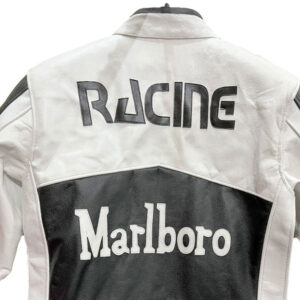 Marlboro Black & White Racing Leather Jacket - Image 3