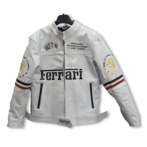 Ferrari F1 Motorbike Racing Cowhide Leather Jacket - Image 1