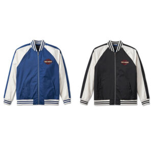 Harley Davidson Motorcycle Crew Bomber Letterman Jacket - Image 4