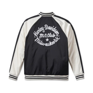 Harley Davidson Motorcycle Crew Bomber Letterman Jacket - Image 5