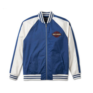 Harley Davidson Motorcycle Crew Bomber Letterman Jacket - Image 6