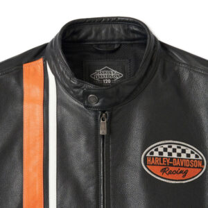 Harley Davidson Black Leather Jacket - Image 2