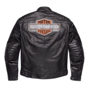 Handmade Replica Harley Davidson Black Leather Jacket - Image 2