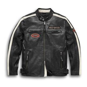 Harley Davidson Command Black Leather Motorcycle Jacket - Image 3