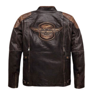 Harley Davidson Triple Vent Leather Jacket - Image 2