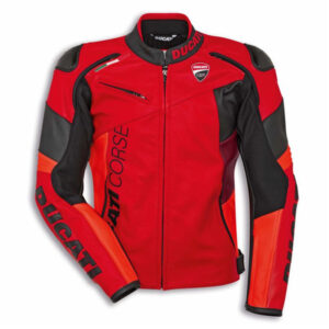 Ducati Red And Black Motorbike Racing Leather Jacket - Image 1