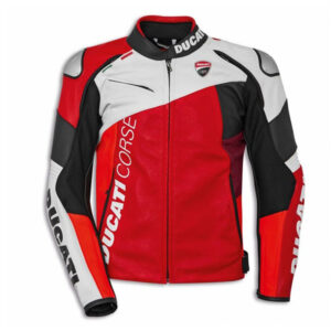 Ducati Corse Evo Motorbike Racing Leather Jacket - Image 1