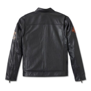 Harley Davidson Black Leather Jacket - Image 3