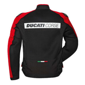 Ducati Cordura Racing Black And Red Handmade Waterproof Jacket - Image 2