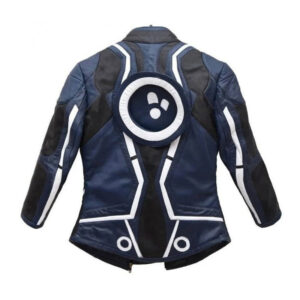 Halloween Costume Blue & Black Sam Flynn Leather Jacket - Image 2