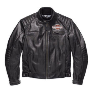 Handmade Replica Harley Davidson Black Leather Jacket - Image 1