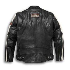 Harley Davidson Command Black Leather Motorcycle Jacket - Image 6