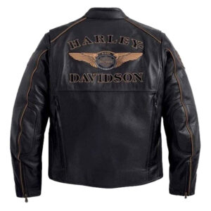 Special Edition Harley Davidson 110 Anniversary Biker's Leather Jacket - Image 2