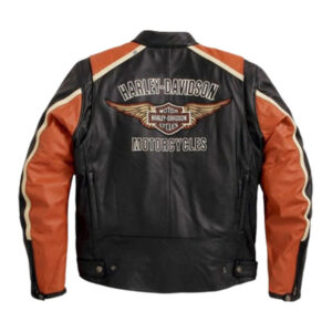 Harley Davidson Motorcycle Riding Leather Jacket - Image 2