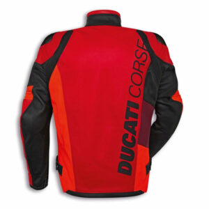 Ducati Red And Black Motorbike Racing Leather Jacket - Image 2