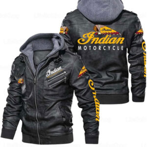 Stylish Handmade Cowhide Biker Leather Jacket - Image 1