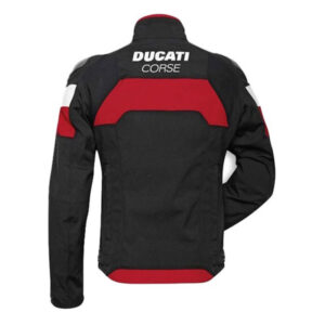 Red & Black Ducati Corse Cordura Textile Fabric Motorbike Racing Jacket - Image 2