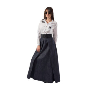 Stunning Denim Dress and Handcrafted Skirt Collection Elevate Style High-Quality Leather - Image 1