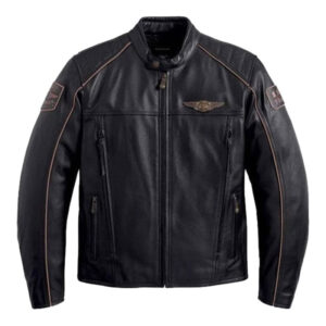 Special Edition Harley Davidson 110 Anniversary Biker's Leather Jacket - Image 1