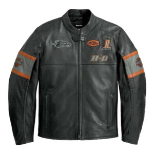 Hnadmade Eagle Screaming Harley Davidson Leather Jacket - Image 1